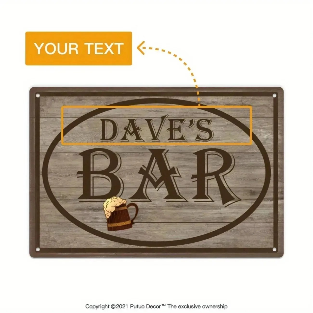 Home Bar Signs - ป้ายโลหะสั่งทำพิเศษขนาด 8