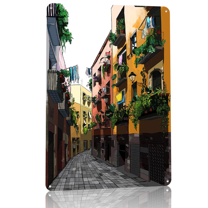 โปสเตอร์พิมพ์ลาย 3 มิติ ลายเมื - Home Barcelona บทวิจารณ์และราคา