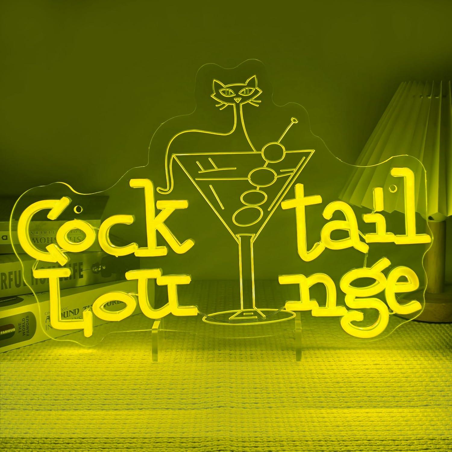 ป้ายไฟนีออนร้านค็อกเทล ไฟ LED  - Home Bar Signs บทวิจารณ์และราคา
